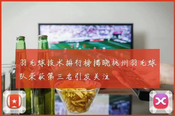羽毛球技术排行榜揭晓杭州羽毛球队荣获第三名引发关注