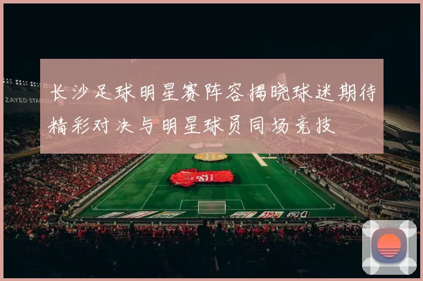 长沙足球明星赛阵容揭晓球迷期待精彩对决与明星球员同场竞技